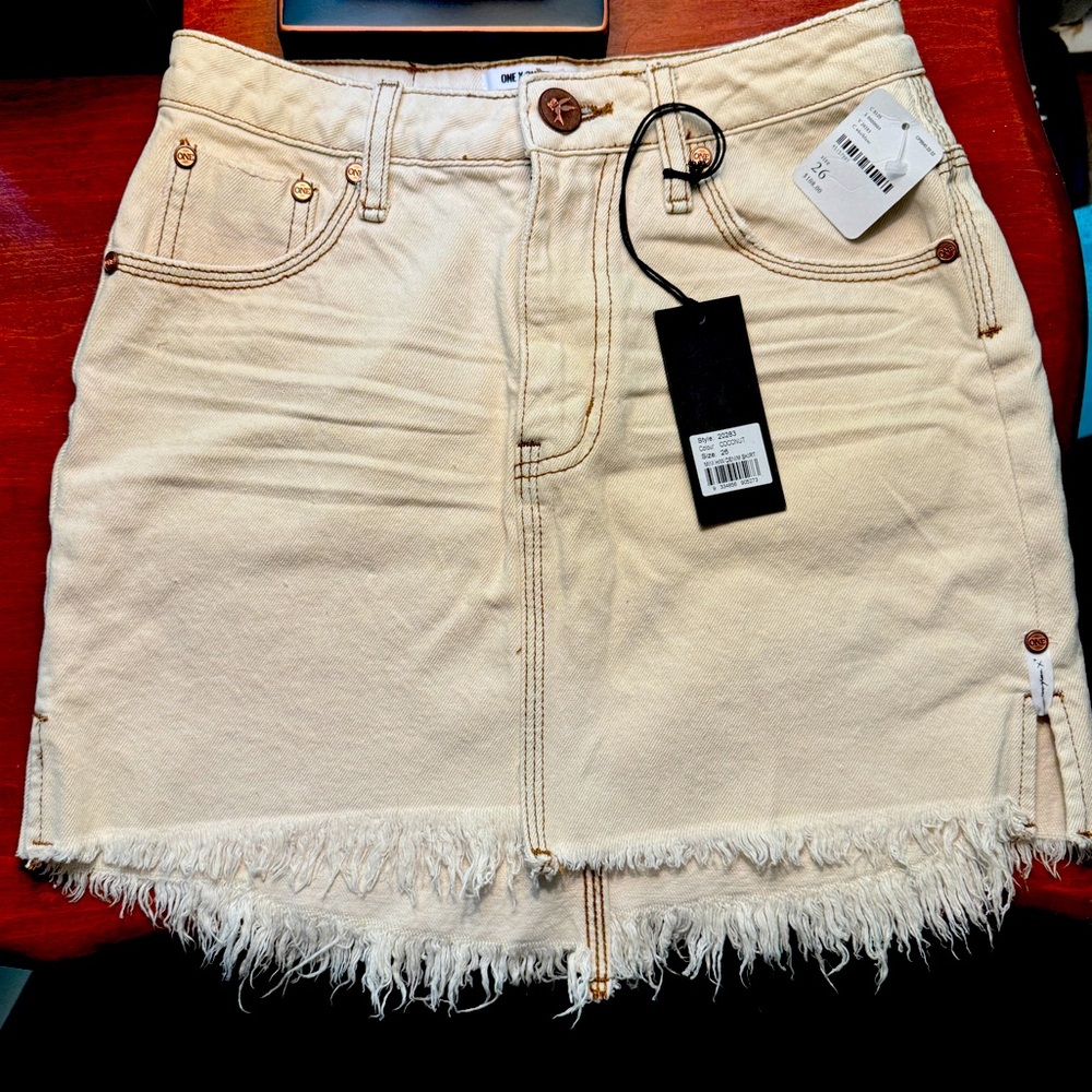 NWT Free People OnexOneTeaspoon Denim Mini Skirt